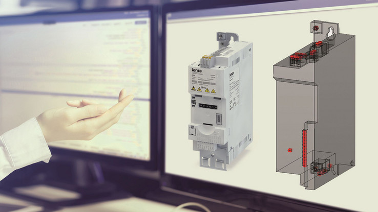 A conexão direta do configurador de produto Lenze com a nova plataforma EPLAN permite que os clientes encontrem o produto que precisam rapidamente.